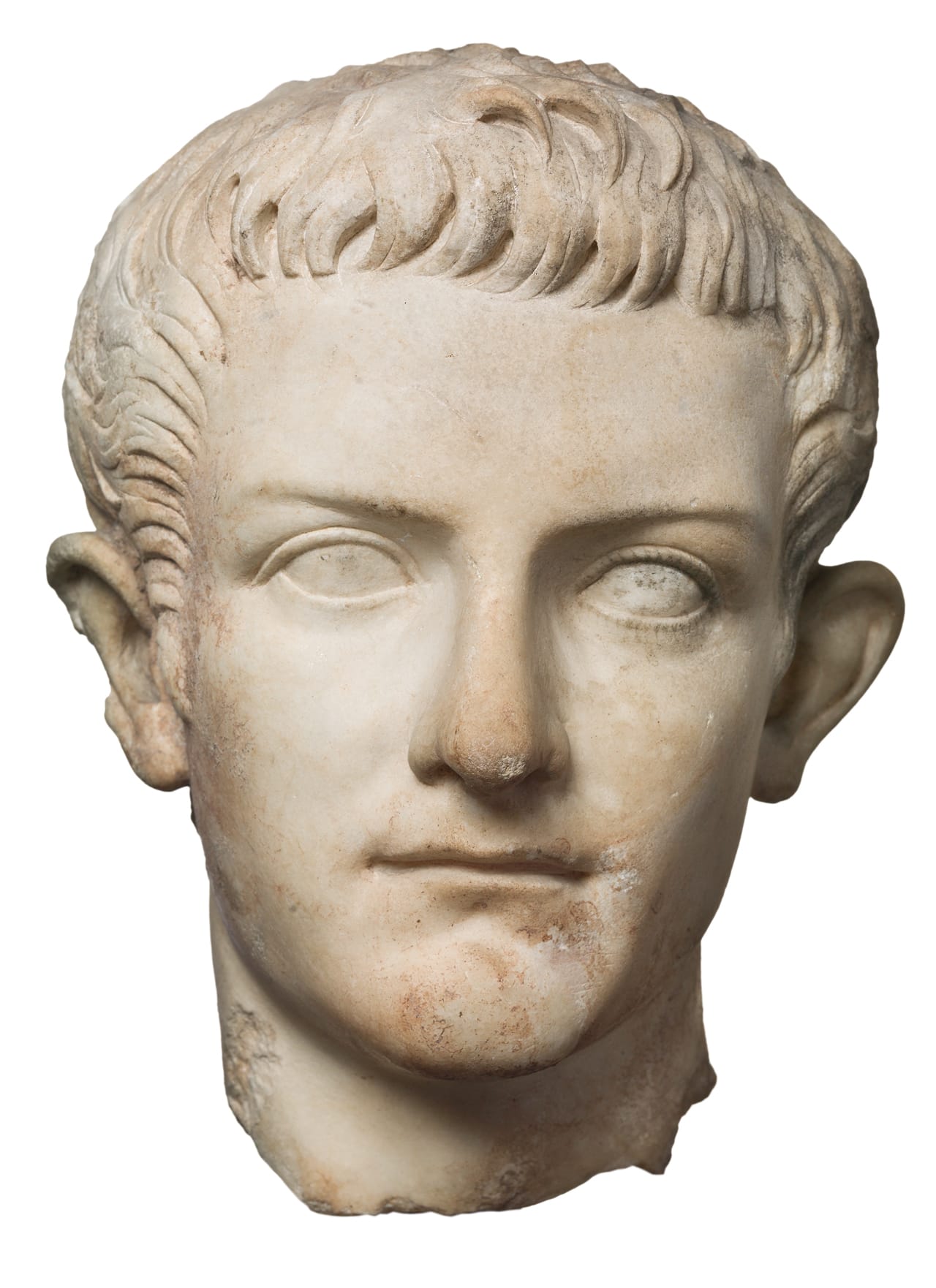 Caligula, (37-41 CE),, marble, h: 28 cm, Ny Carlsberg Glyptotek