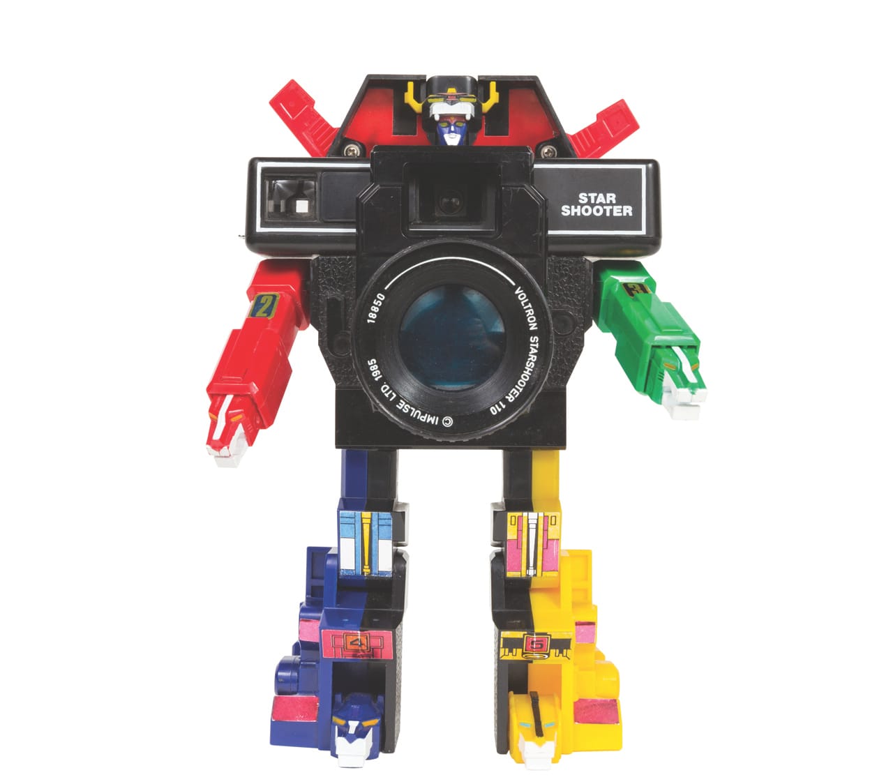 Voltron Star Shooter Camera Manufactured in Macau for Impulse Ltd. Year: 1985. Film: 110.