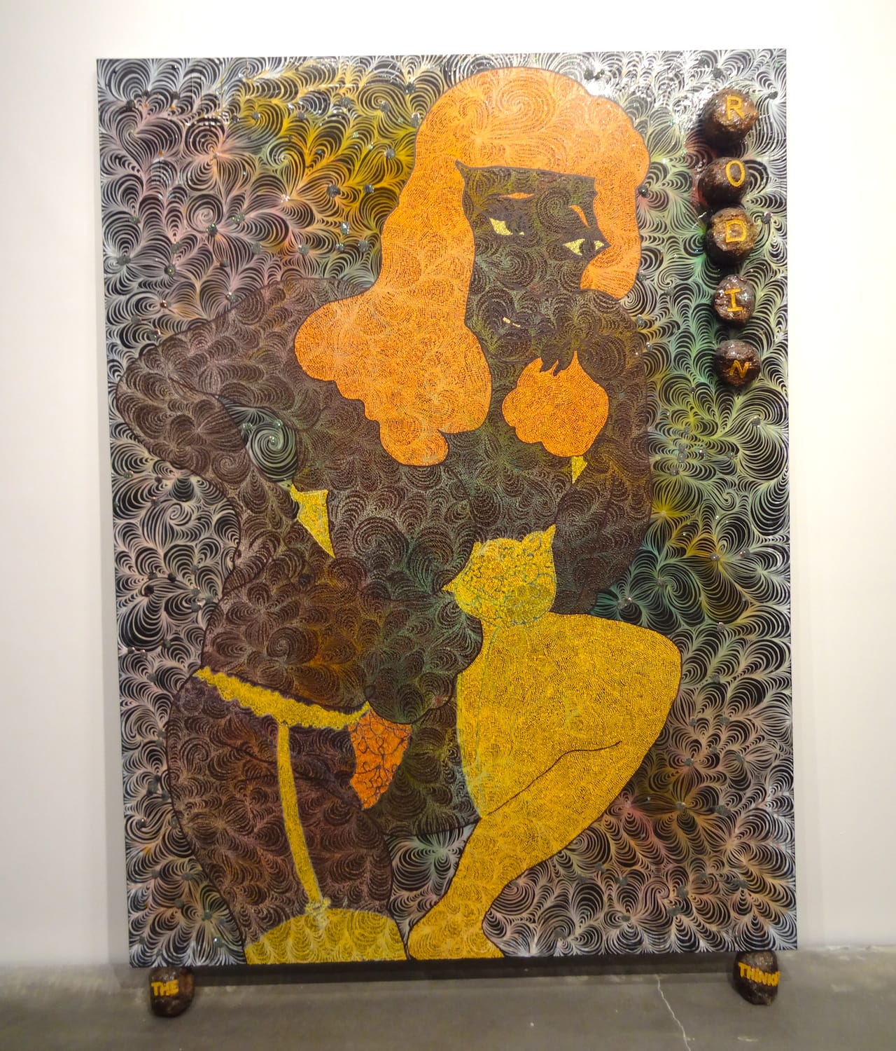 Chris Ofili, "Rodin... The Thinker" (1997–98)
