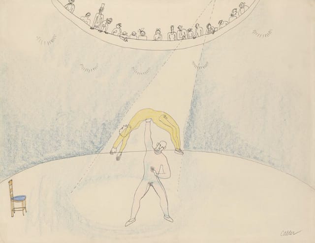 Alexander Calder, “Tumblers with Spectators”, 1931-1932. The Albert Pilavin Memorial Collection of 20th Century American Art: gift of Mr. and Mrs. Irving J. Fain. © Alexander Calder. (Courtesy of the RISD Museum, Providence, RI)