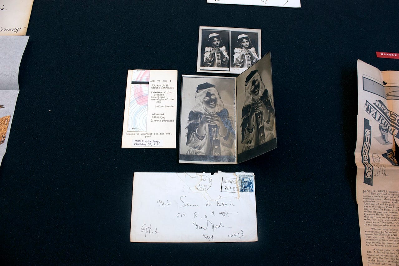 Correspondence between Joseph Cornell and Susanna De Maria Wilson (Image courtesy of the Getty Research Institute)