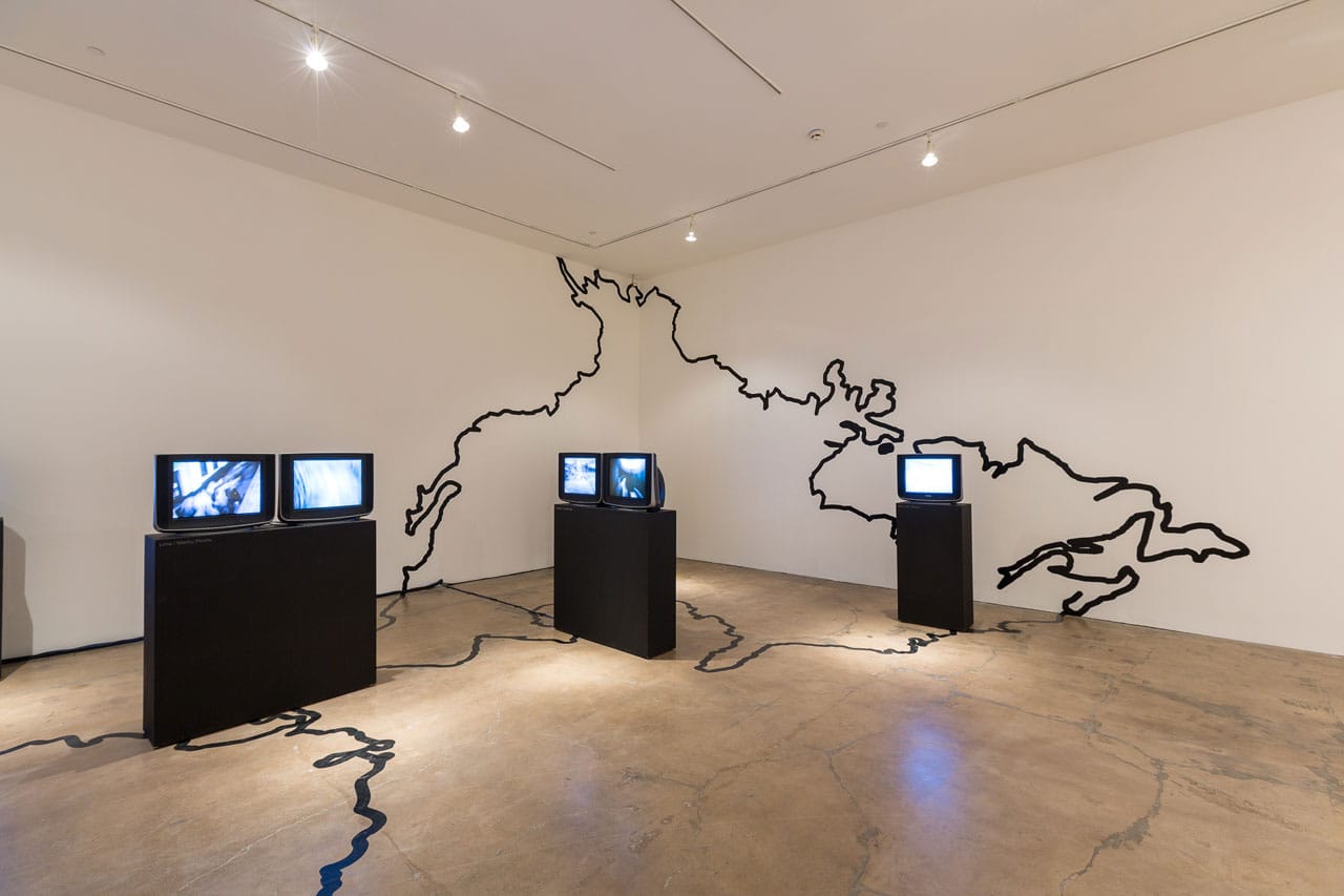 Juan Downey, "Video Trans America" (1976–78), 14-channel video installation