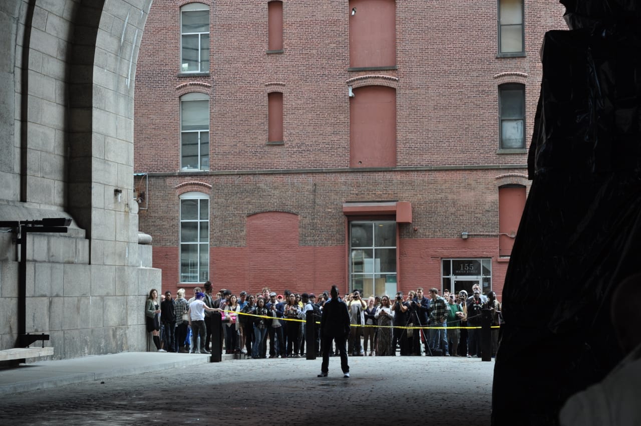Scott enters the archway for the first time