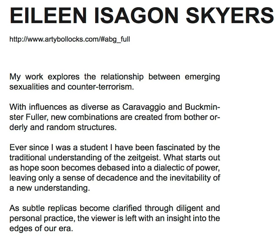 Eileen Isagon Skyers's statement