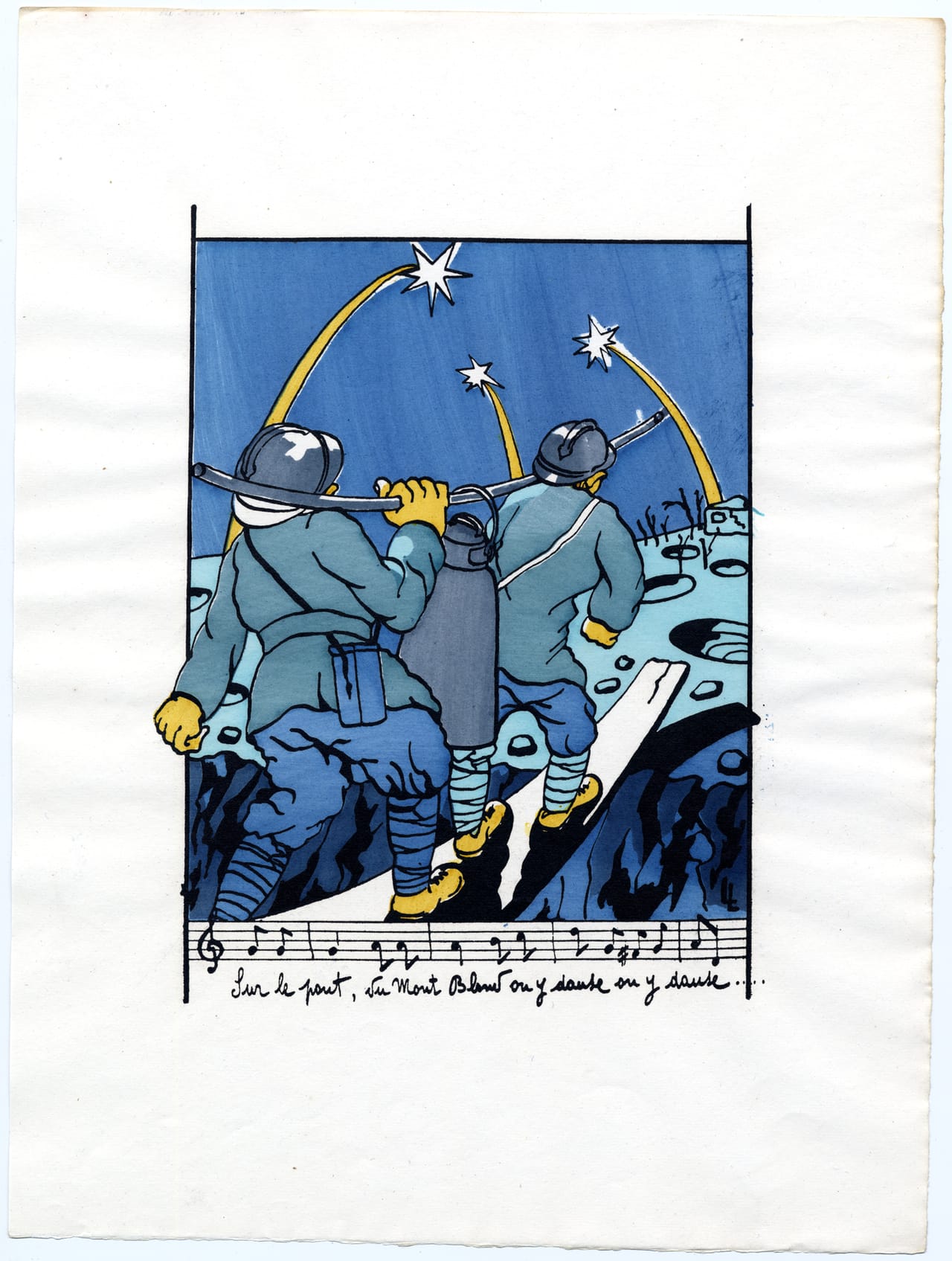 Louis Lefèvre. “Sur le pont.” Rondes glorieuses. [S.l.: s.n., n.d.]. 1ière série. On loan from a private collection. 