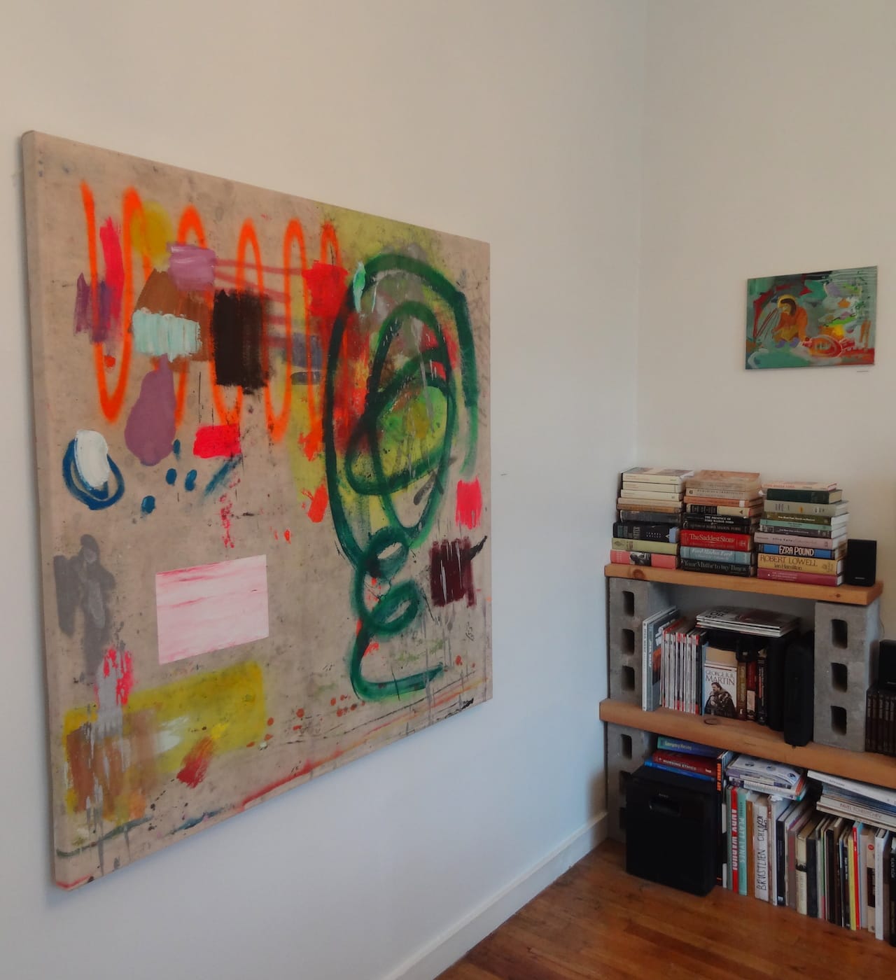 Max Presneill, "Interstitial" (2014, at left) and Esmerelda Montes, "Funeral" (2011, at right), presented by Los Angeles's Durden and Ray at Norte Maar