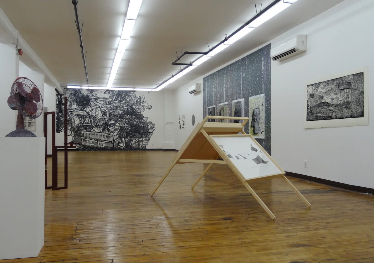 Installation view of works at The Active Space