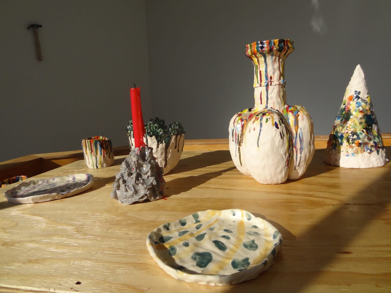 Ceramic sculptures by Nicholas Nyland, presented by Spaceworks, at the Vazquez Building