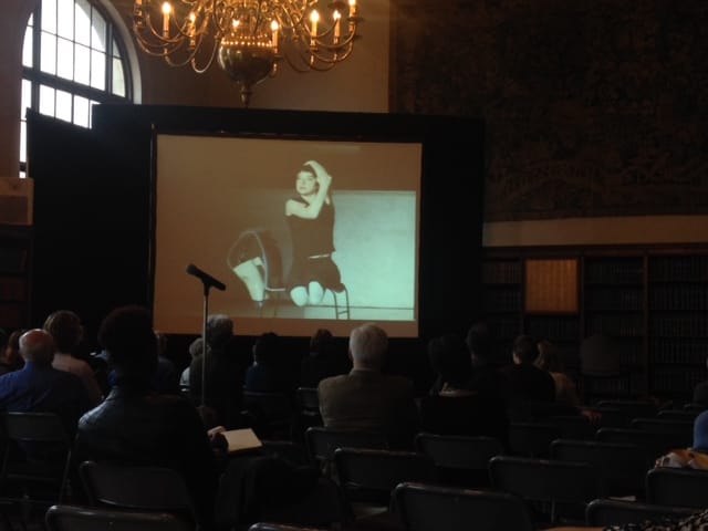 Heidi Latsky spoke at the festival about her choreographic work The GIMP Project, featuring disabled and nondisabled dancers (all photos by the author for Hyperallergic)