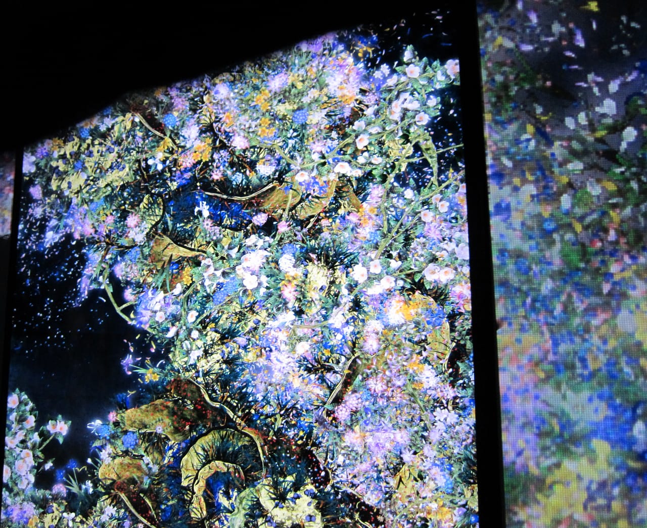 teamLab (est. 2001), Ever Blossoming Life—Dark, 2014. Digital work; endless. Courtesy of the artist and Pace Gallery.