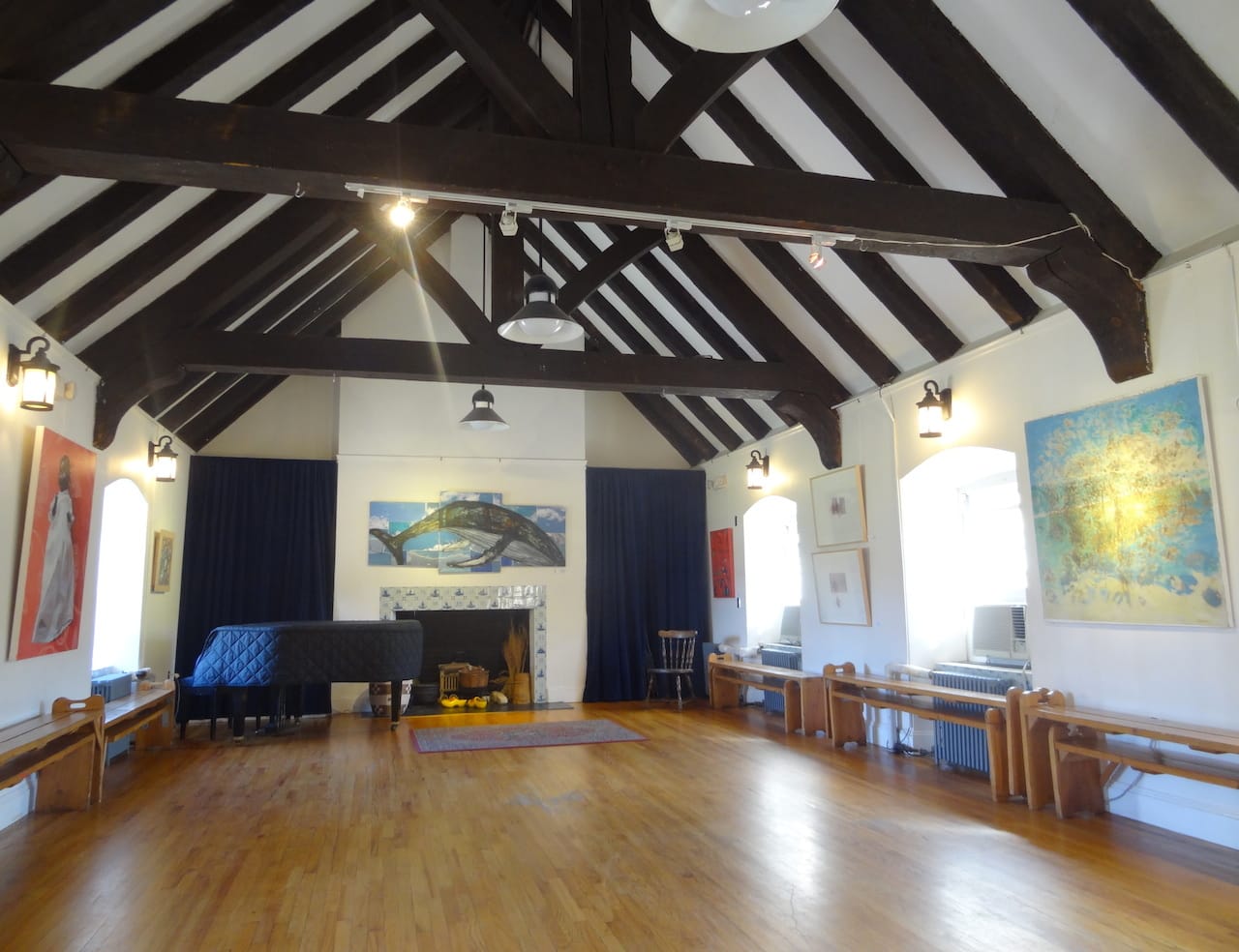 Installation view of "Common Ground Gowanus" at the Old Stone House