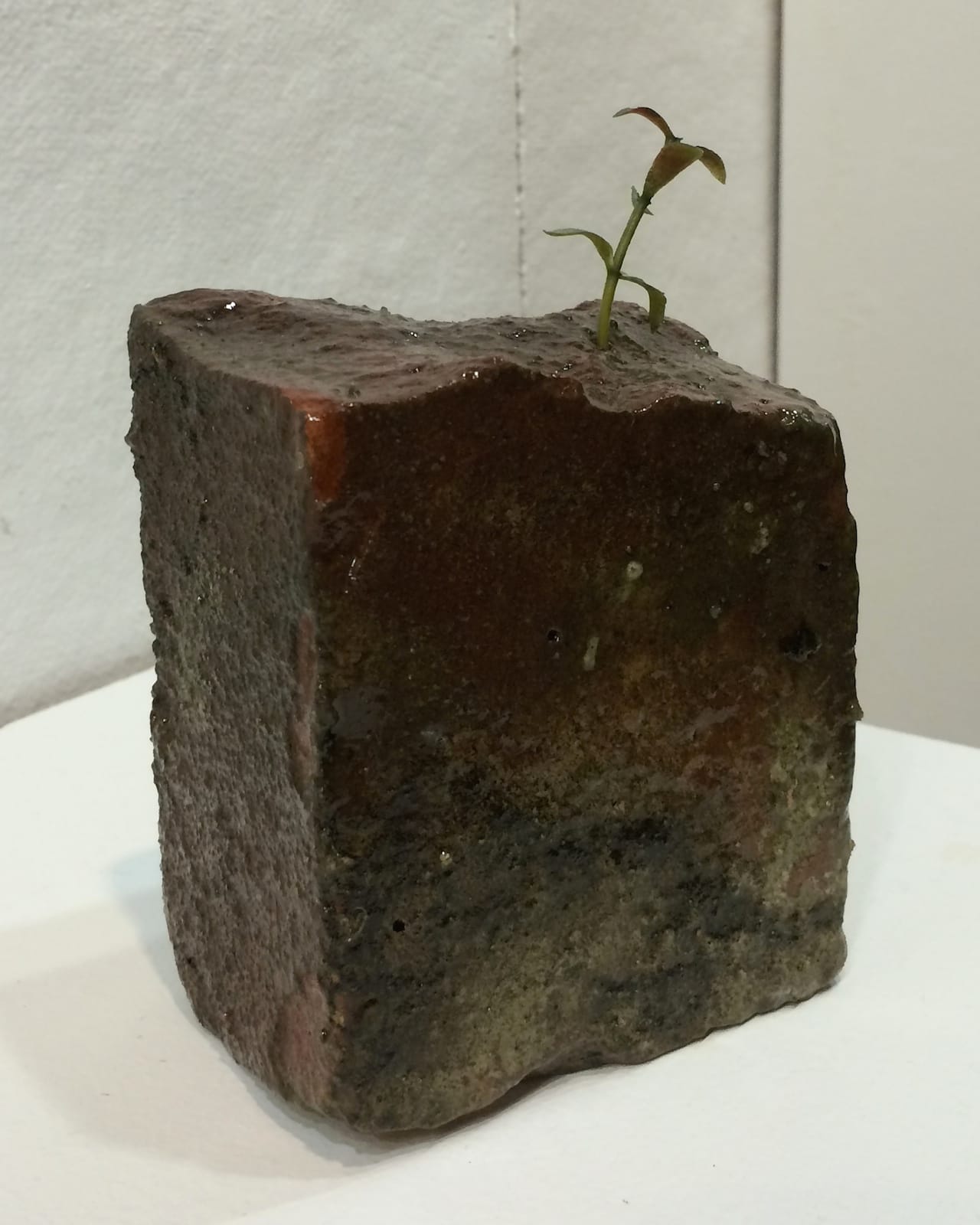 A sculpture by Amy Stienbarger in a pop-up exhibition at Abby Goldstein's studio at 110 Nevins Street
