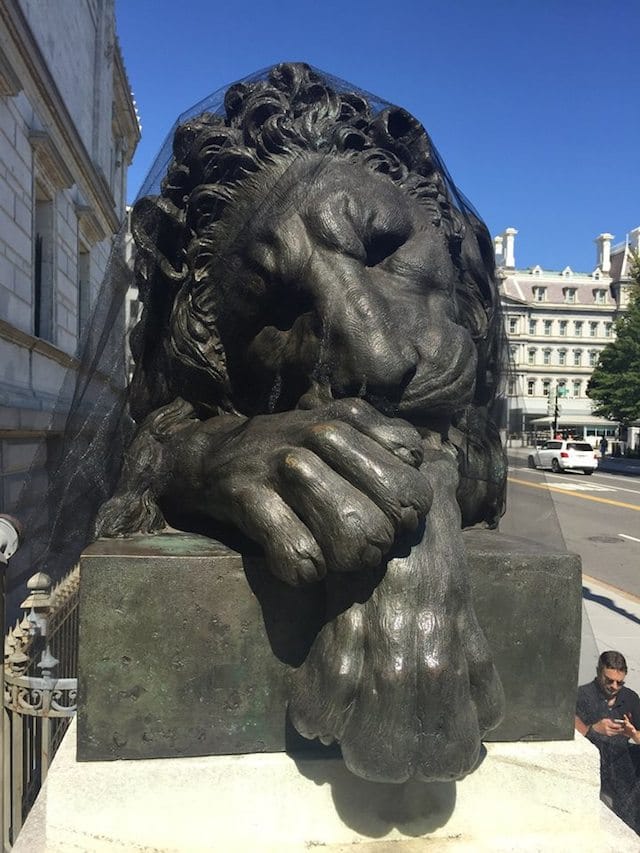 Grieving Canova lion by David Mordini