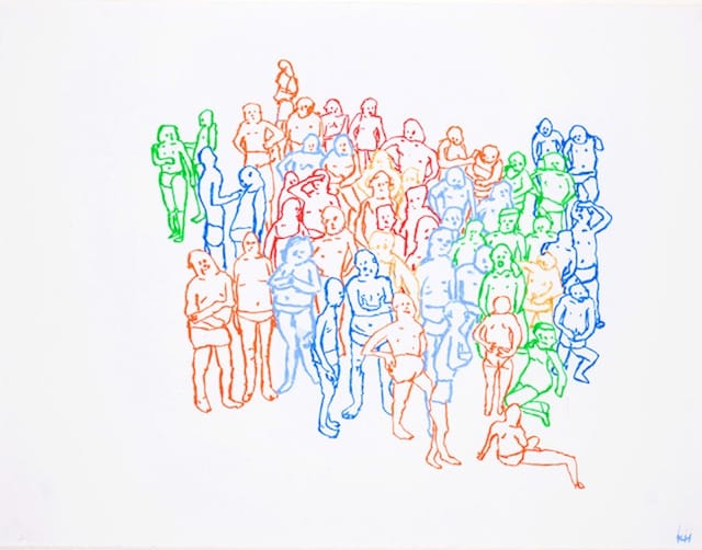 Kathleen Henderson, I Went There Looking For a Man Whom I Heard Lived By the Most Agreeable Occupation #1, oil stick on paper (via rosamundfelsen.com)