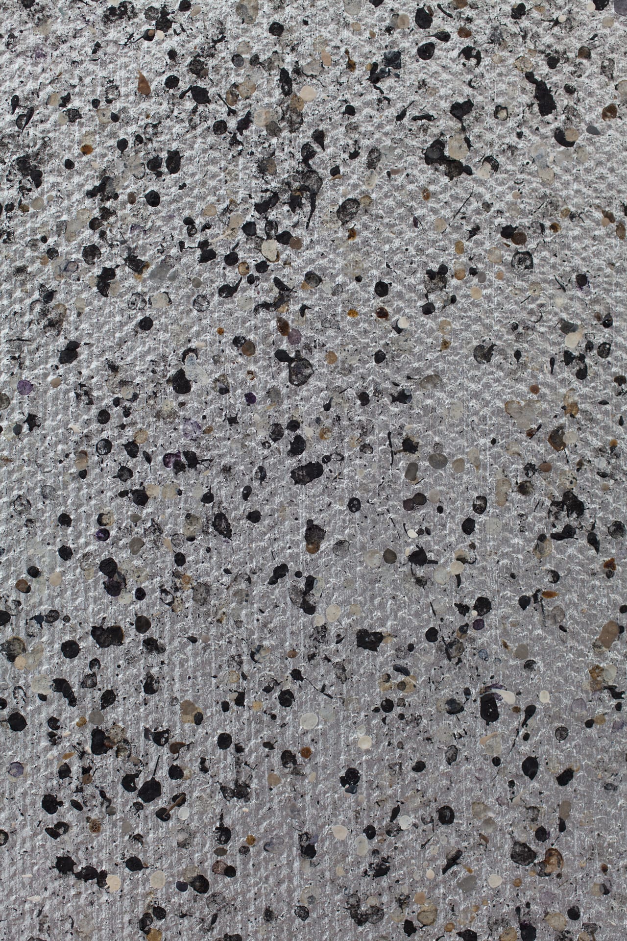 John Knuth, “Base Alchemy” (detail, 2014), acrylic and flyspeck on canvas, 84 x 48 in (photo by Heather Rasmussen) (click to enlarge)