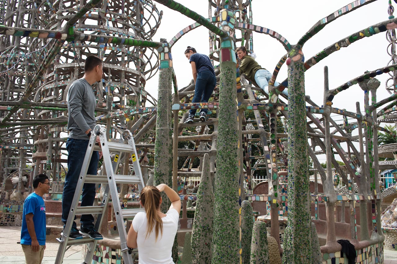 Watts Towers Los Angeles, CA Photograph © John Lewis, 2014, courtesy The Cultural Landscape Foundation.