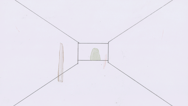 GIF of Lilli Carré’s “If it feels familiar, you are going in circles” (2014), single channel HD video installation