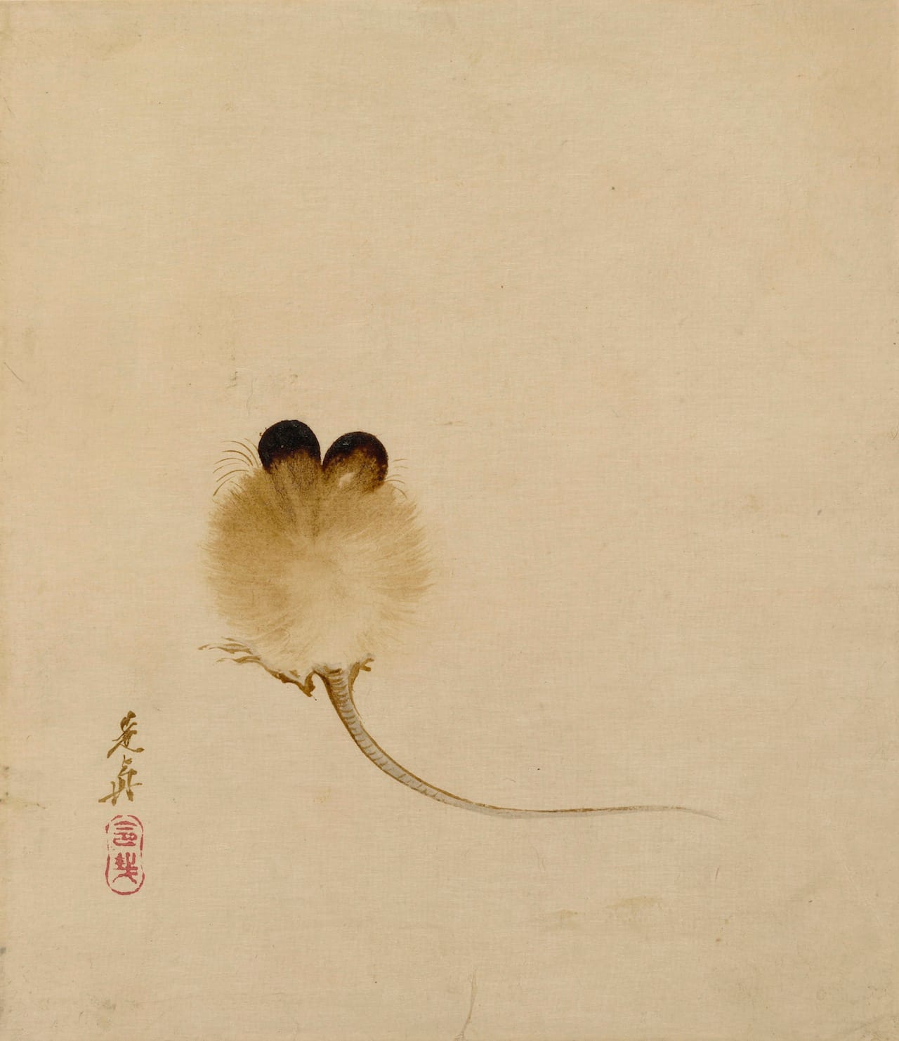 Shibata Zeshin, Mouse, nineteenth century, lacquer on paper. Object reg. no: 1928,0720,0.35, British Museum, London, United Kingdom. © The Trustees of the British Museum/Art Resource, NY.