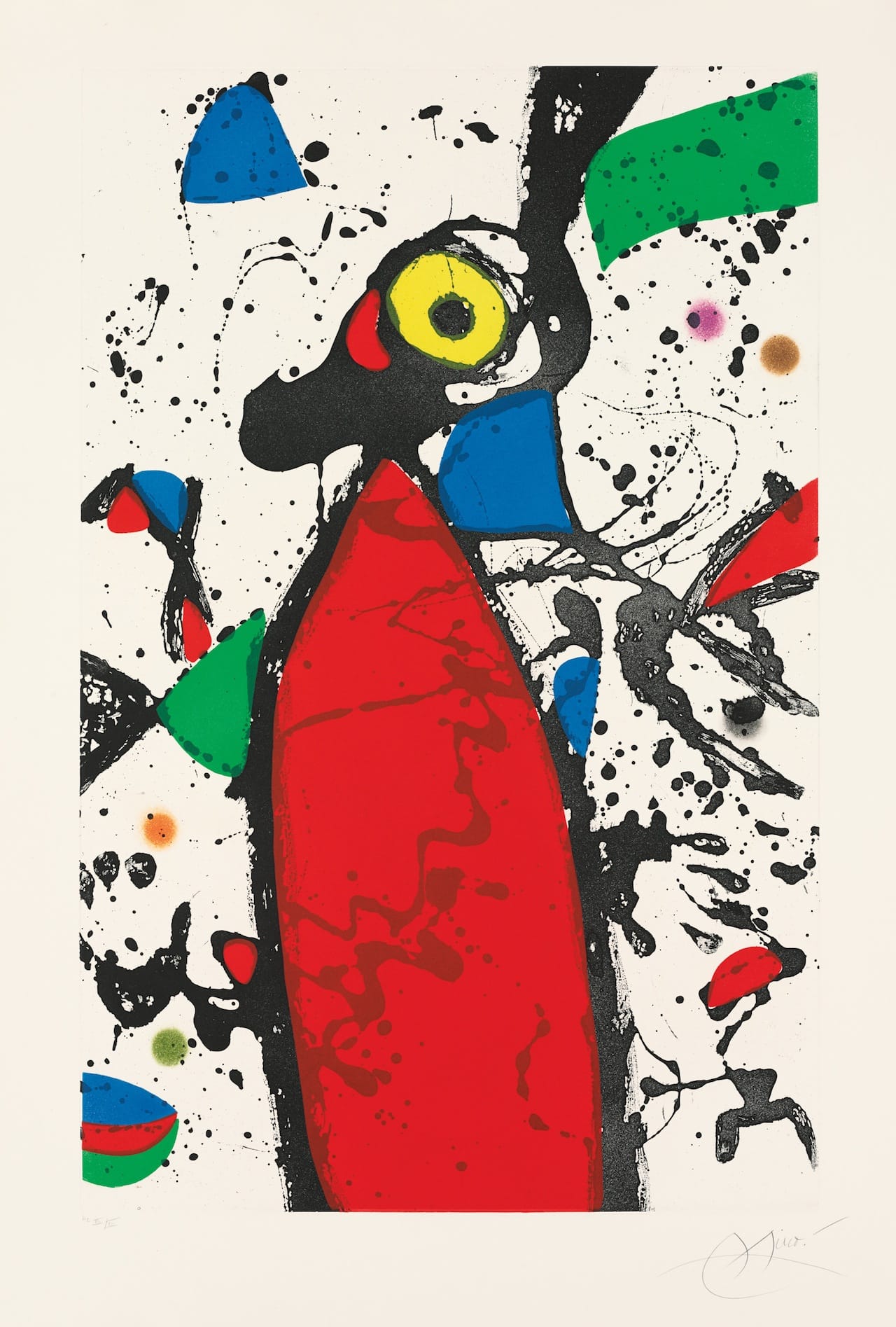 Joan Miró, Red Mouse with Mantilla, 1975, aquatint. Private Collection. © 2014 Successió Miró/Artists Rights Society (ARS), New York/ADAGP, Paris. © Christie's Images/Bridgeman Art Library.