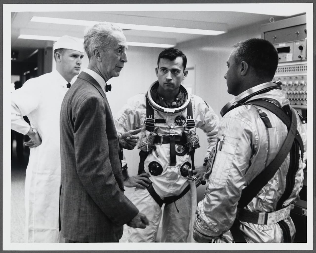 Norman Rockwell, "Reference photo for The Longest Step (Grissom & Young Suiting Up)" (1965) (All images courtesy the Norman Rockwell Museum Collections. All rights reserved.)