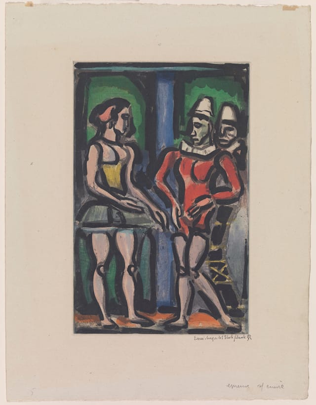 Georges Rouault, “Parade,” 1934. © Georges Rouault. Gift of the Fazzano Brothers. (Courtesy of the RISD Museum, Providence, RI)