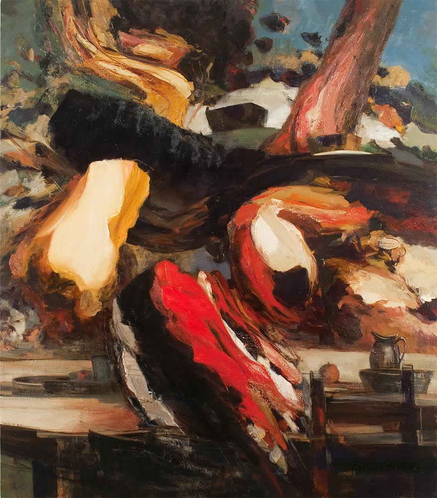 Dana Saulnier, "Picnic" (2013), oil on canvas, 72.25" x 63.25” (all artwork images courtesy the artist)