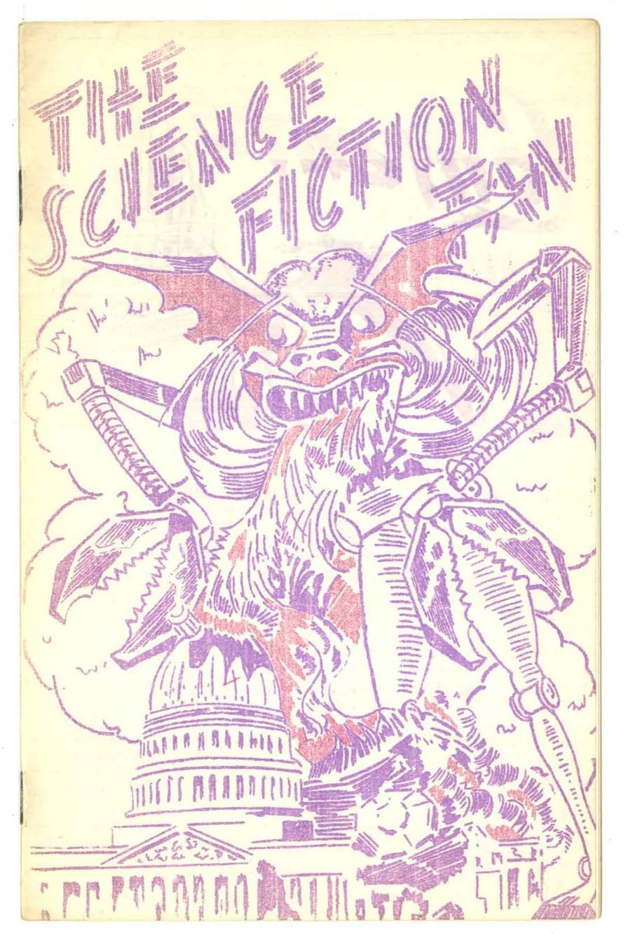 Cover of a 1940 issue of The Science Fiction Fan from the Hevelin Collection (courtesy of UI Libraries and Special Collections)