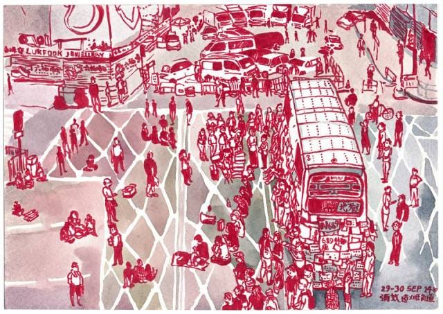 A drawing by Hui Hui (Image via Facebook) 