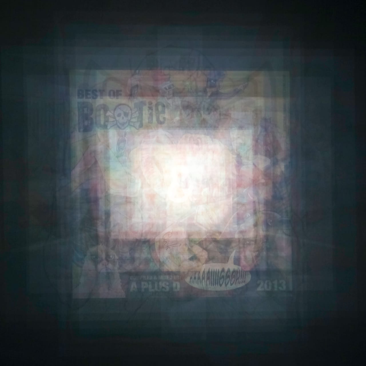 Shawn Pettersen, detail of "max_res_default.png" (2014), digital print mounted to birch plywood, 41 x 42.5 in (photo by Daniel Veintimilla)