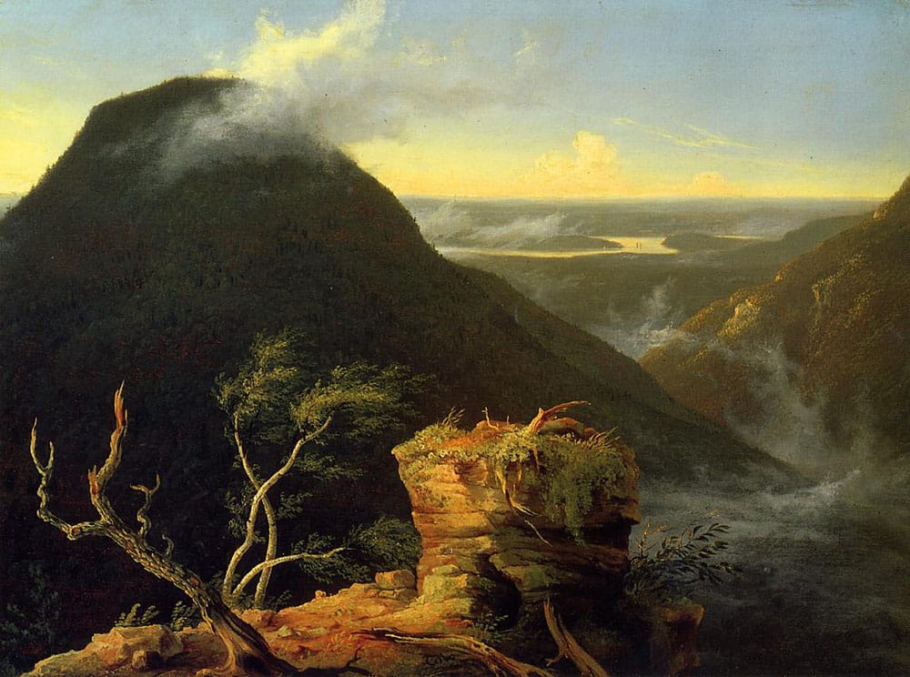 Thomas Cole, "Sunny Morning on the Hudson River" (1827) (via wikiart.org)