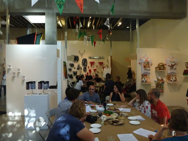 During the "Connecting History to the Present," attendees gathered for group conversations—just one of many events held during the month. 