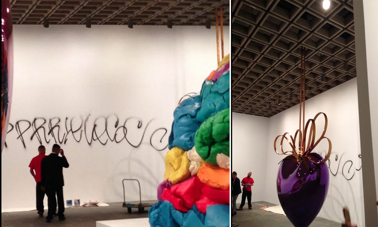 Photos of the vandalism provided to Hyperallergic by @davidjudegreen