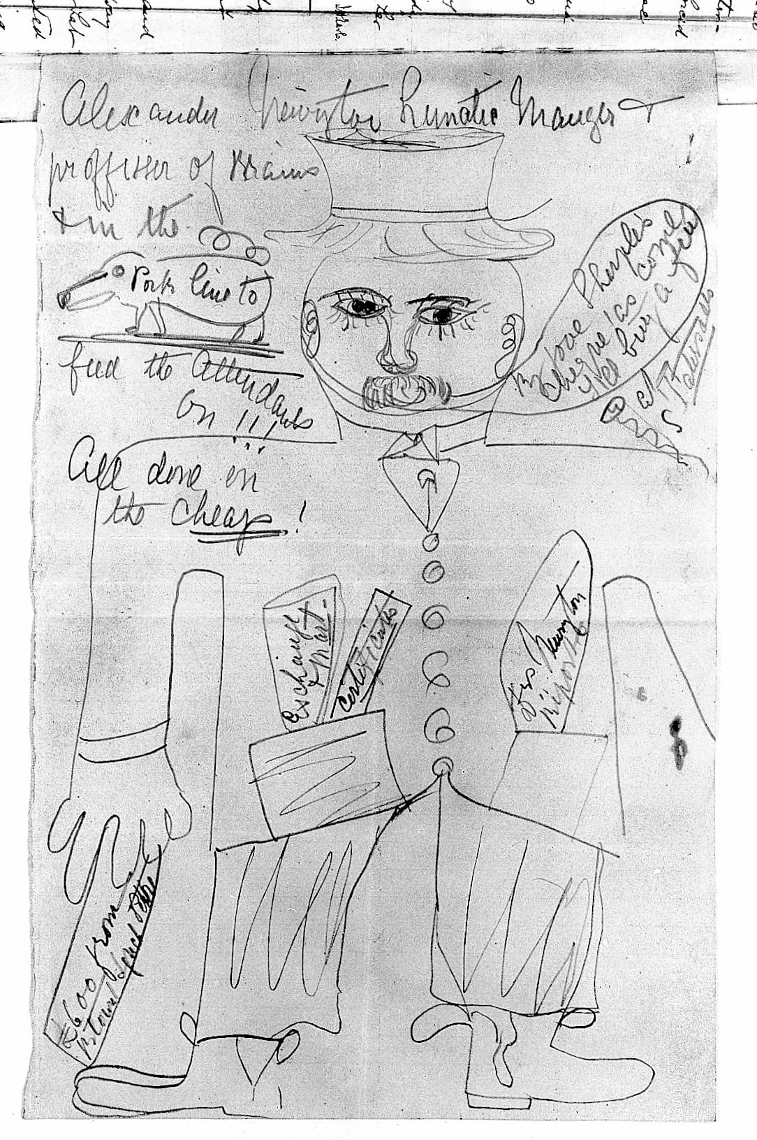 L0014756 Portrait of Dr Alexander Newington, 1891 Credit: Wellcome Library, London. Wellcome Images images@wellcome.ac.uk http://wellcomeimages.org Portrait of Dr Alexander Newington by a patient in the Ticehurst House (lunatic asylum) Pencil drawing 1891 By: Francesca Josephine SharplesTicehurst House Case book Published: - Copyrighted work available under Creative Commons Attribution only licence CC BY 4.0 http://creativecommons.org/licenses/by/4.0/