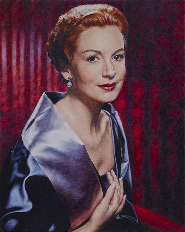Obituary portrait: Deborah Kerr, 2010, Coloured pencil on paper, 52 x 42 cm
