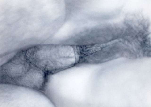 Betty Tompkins, “Fuck Painting #42″ (courtesy the artist)