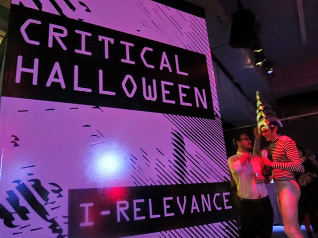 Crowds at Critical Halloween 2014 (photo courtesy the Storefront for Art and Architecture)