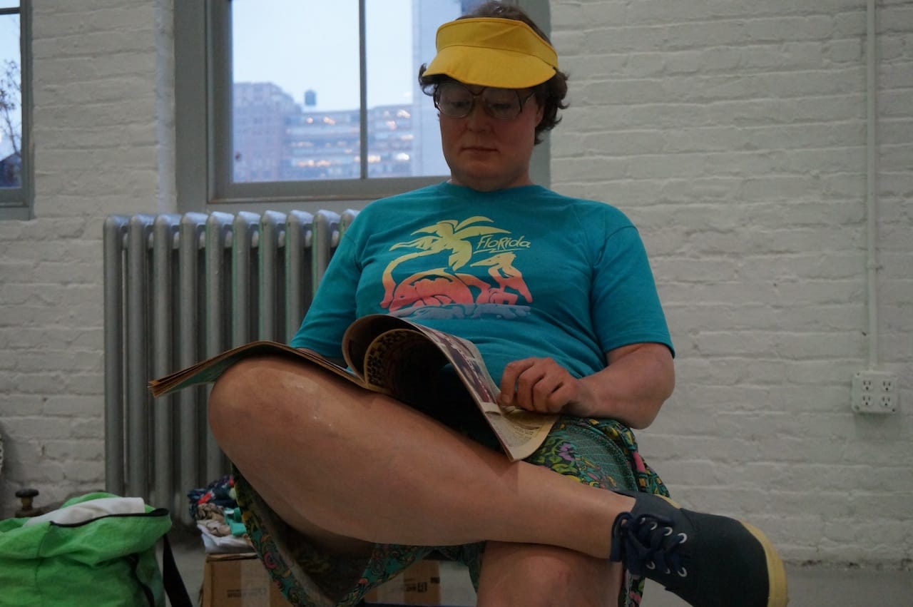 Detail of Duane Hanson's "Flea-Market Lady"