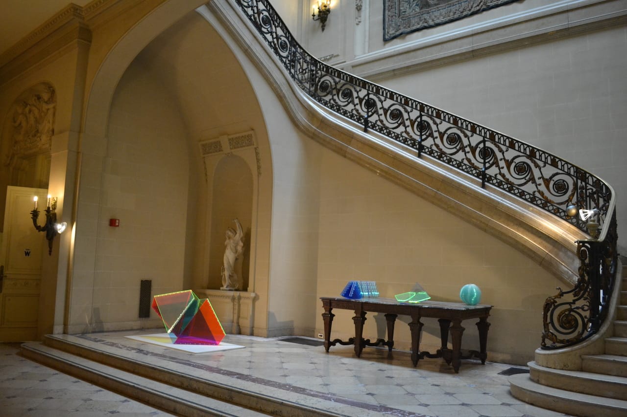 Installation view, 'EXPAND//FOLD//COLLAPSE// Sculptures by Marta Chilindron' at the Institute of Fine Arts (all photos by Katharine J. Wright)