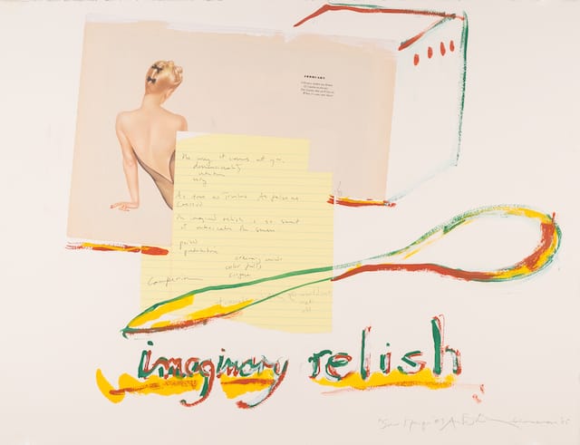 George Schneeman and Anne Waldman, “Imaginary Relish” (2005), mixed media on paper (© Poet’s House and The Estate of George Schneeman)