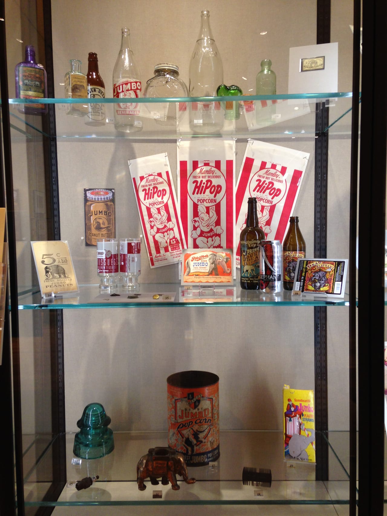 Installation view, 'Jumbo: Marvel, Myth, and Mascot' at the Tufts University Art Gallery (click to enlarge)