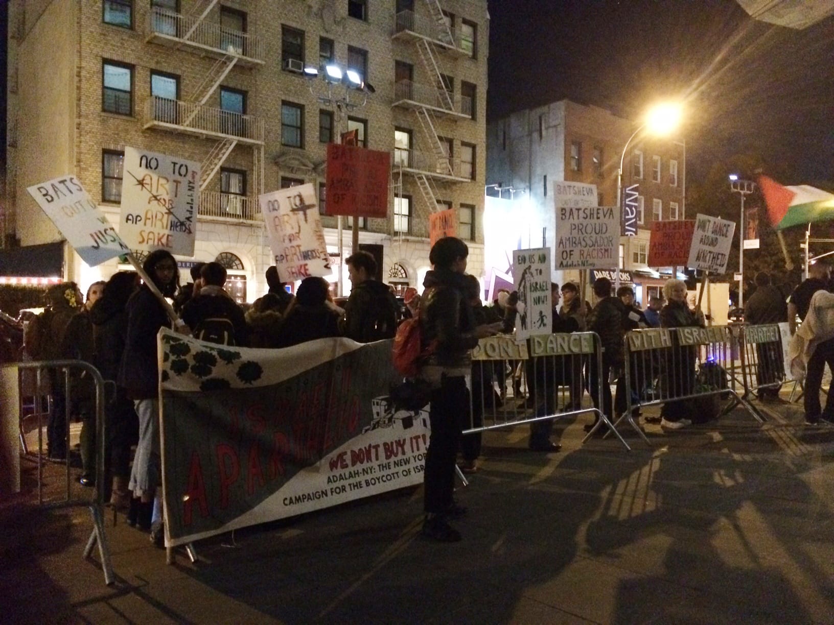 Protesters in from of BAM on November 12, 2014.