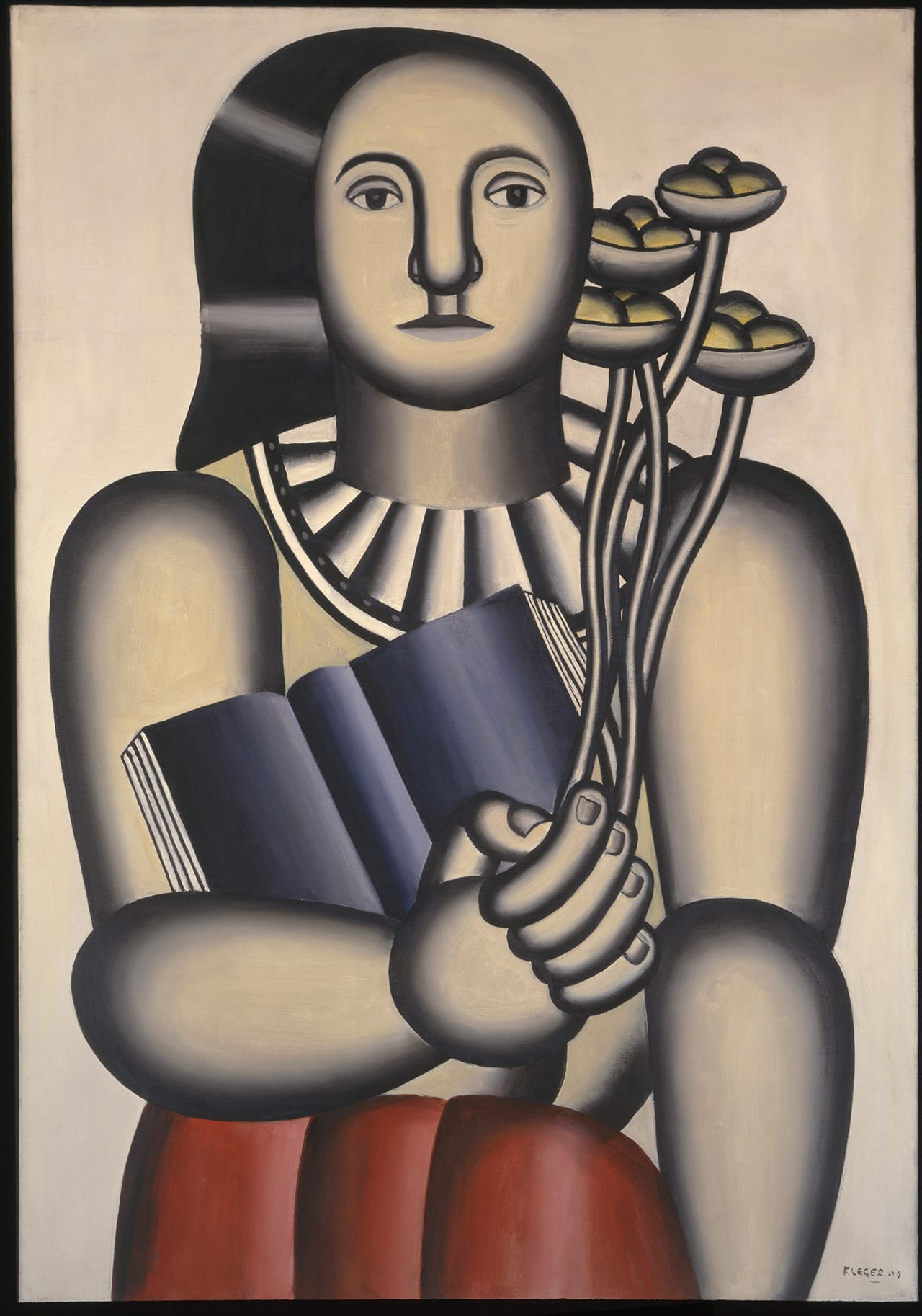 Fernand Leger, "Femme au bouquet" (1924), oil on canvas, 45 3/4 x 32 in. (116.2 x 81.3 cm) (© Artists Rights Society, New York / ADAGP, Paris)