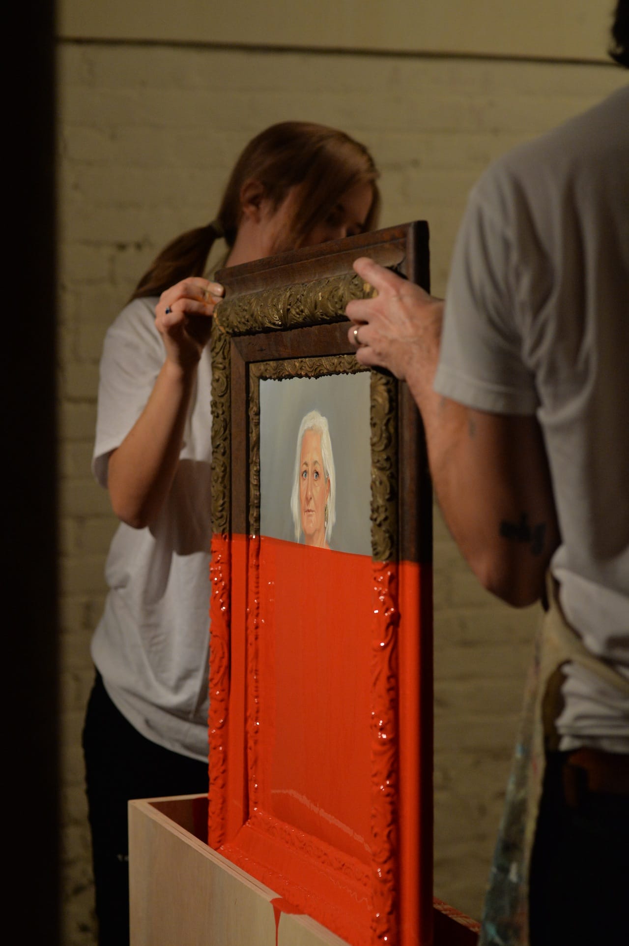 Oliver Jeffers, "Dipped Paintings" performance