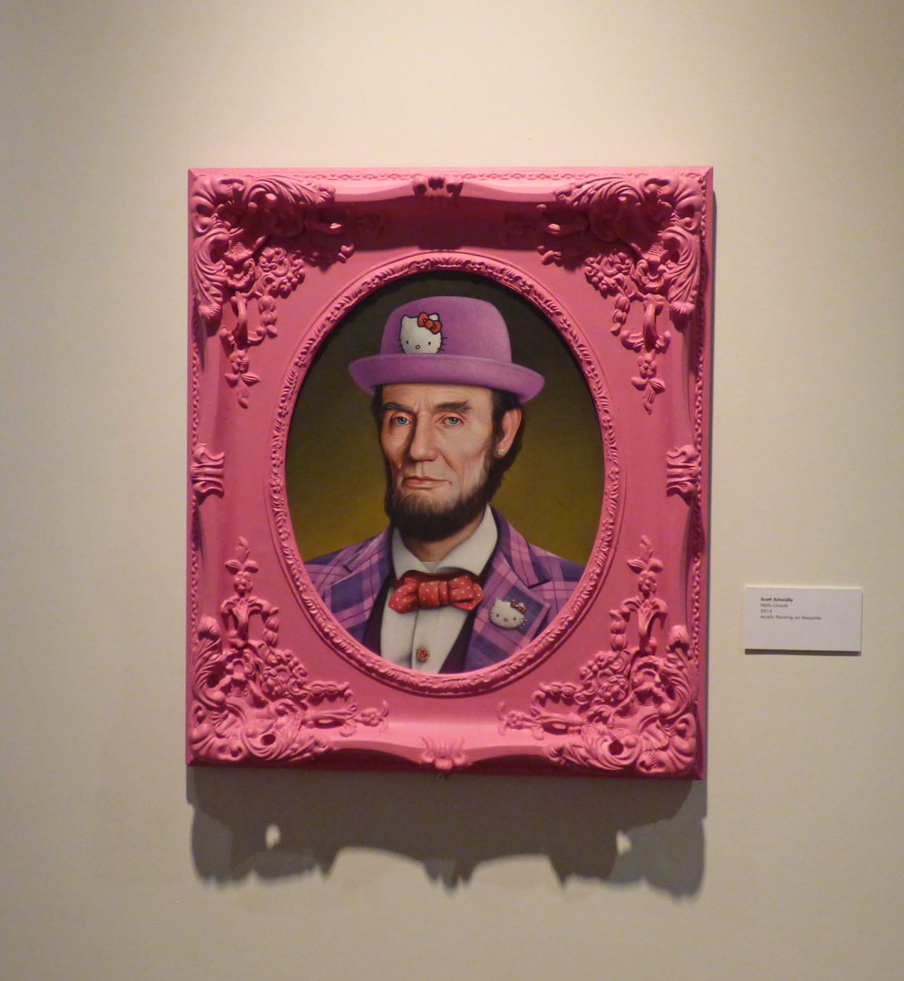 Scott Scheidly, "Hello Lincoln," oil on canvas (click to enlarge)