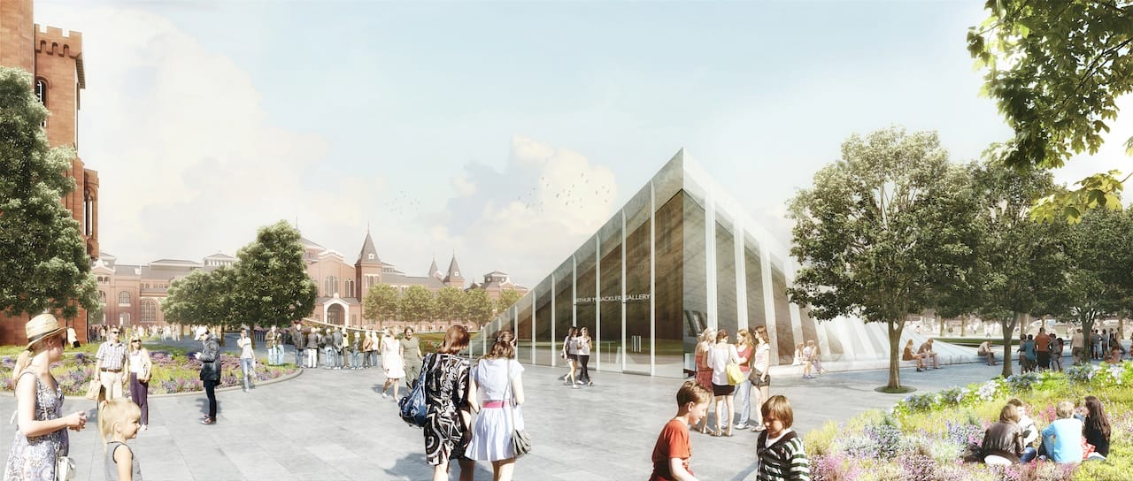 Artist's rendering of the Arthur M. Sackler Gallery entrance (Image courtesy of the Smithsonian)