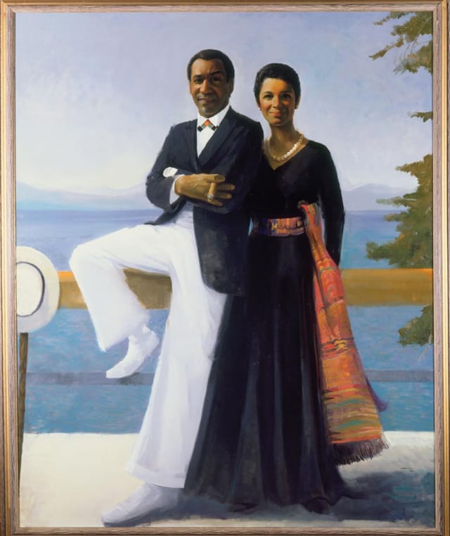 Simmie Knox, “Portrait of Bill and Camille Cosby” (1984), oil on canvas (photo by David Stansbury, image courtesy the artist)