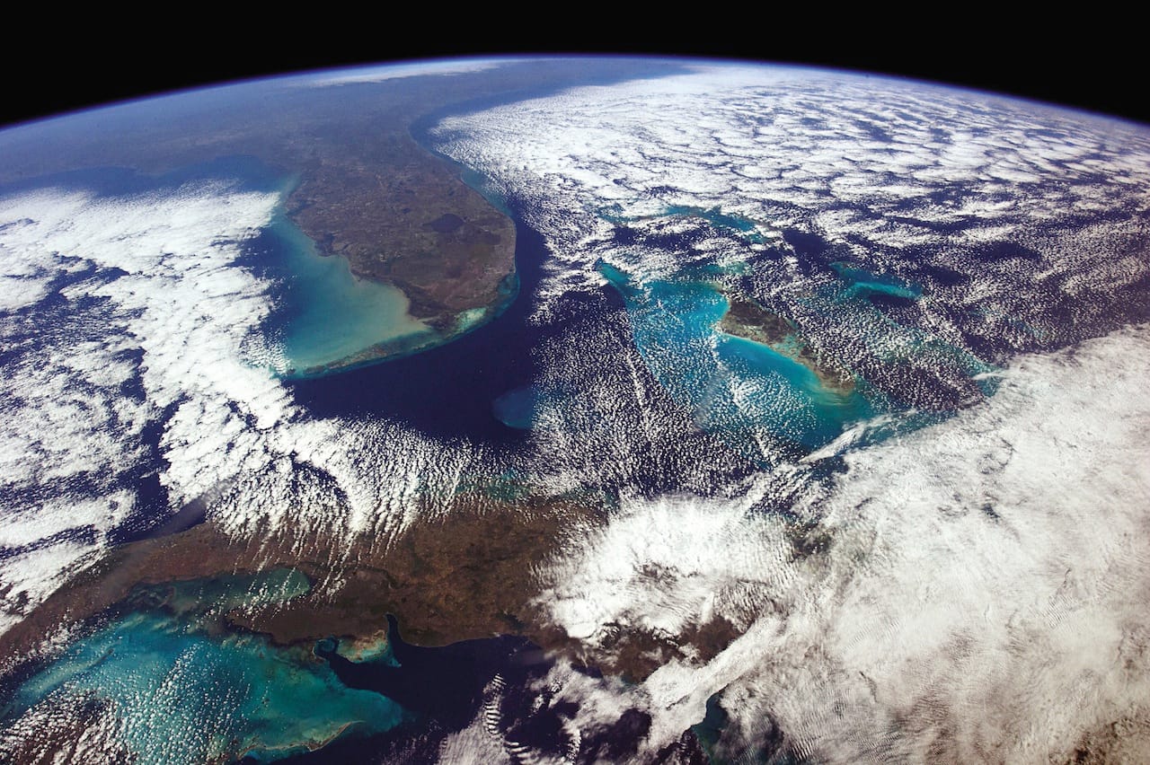 View from Havana to Washington (photograph by Chris Hadfield/NASA)