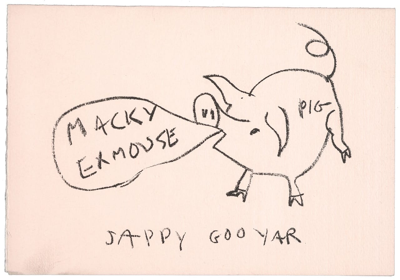 Claes Oldenburg, "To Samuel Wagstaff" (c. 1965), Photomechanical reproduction of a drawing, Samuel Wagstaff papers, 1932–85, Archives of American Art, Smithsonian Institution © Claes Oldenburg