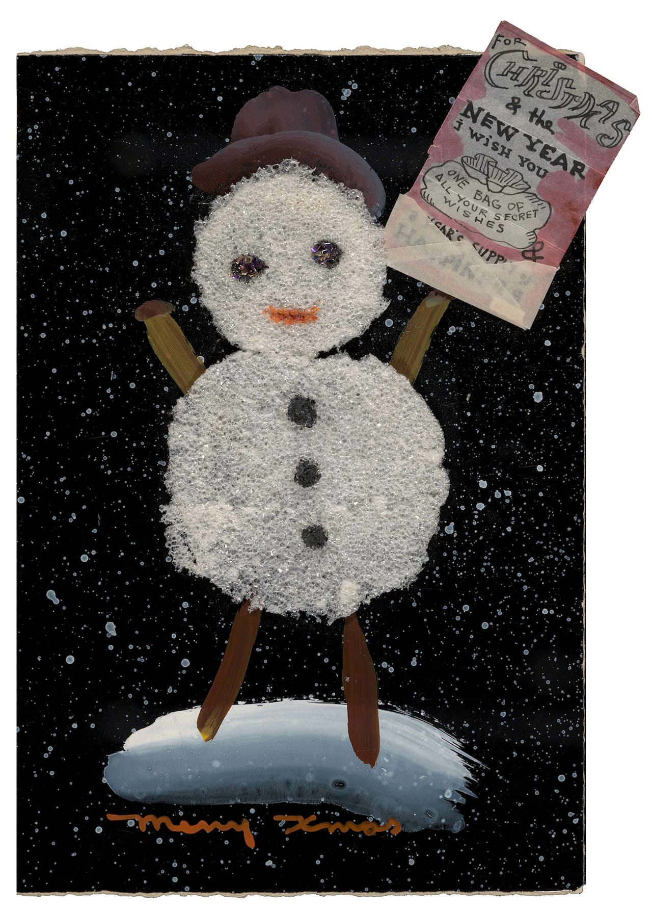 Julia Thecla, "Holiday card to Katharine Kuh" (undated), Mixed media collage, Katharine Kuh papers, 1908–94, Archives of American Art, Smithsonian Institution