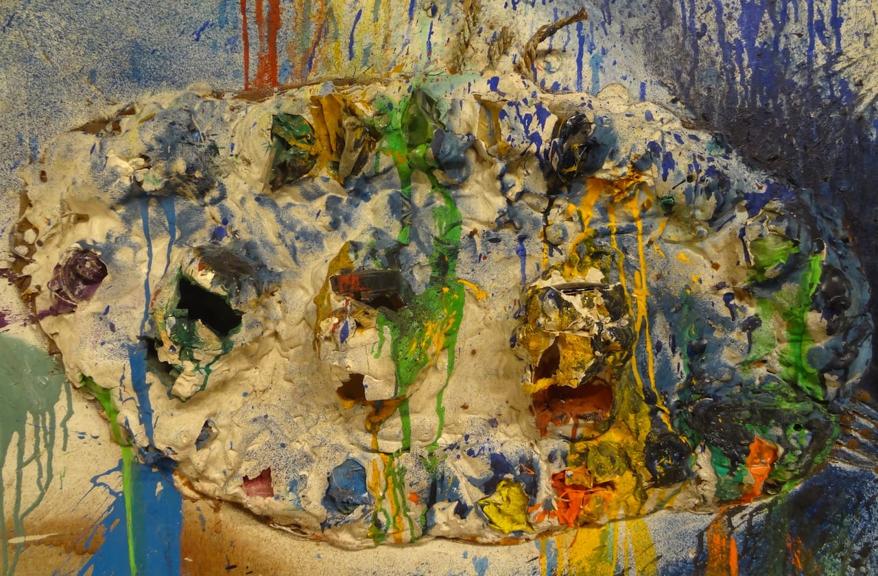 Detail of Niki de Saint Phalle, "Tir (Fragment de Dracula II)" (1961)